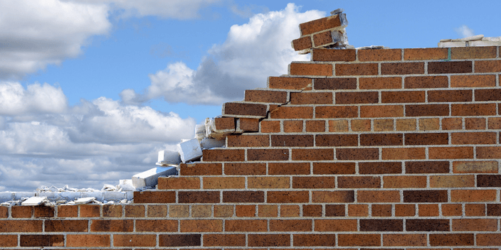  brick wall falling apart 